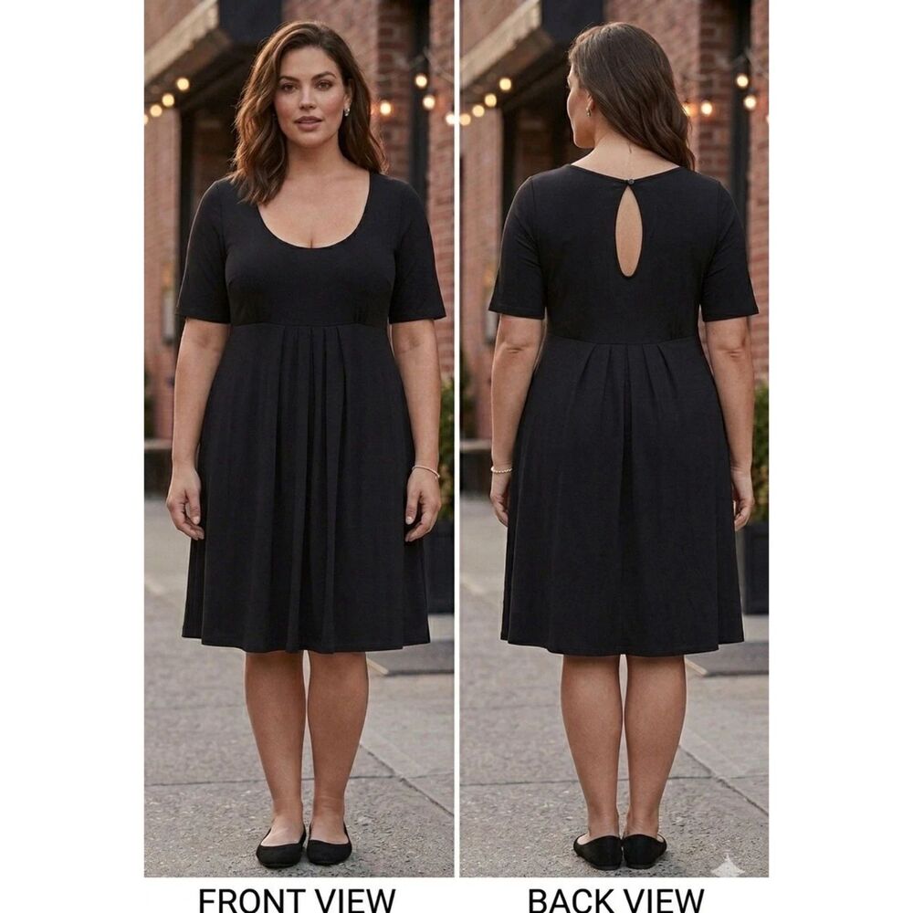 Lane Bryant Dress Womens Plus 18/20 Fit Flare Pleated whimsigoth babydoll fairy